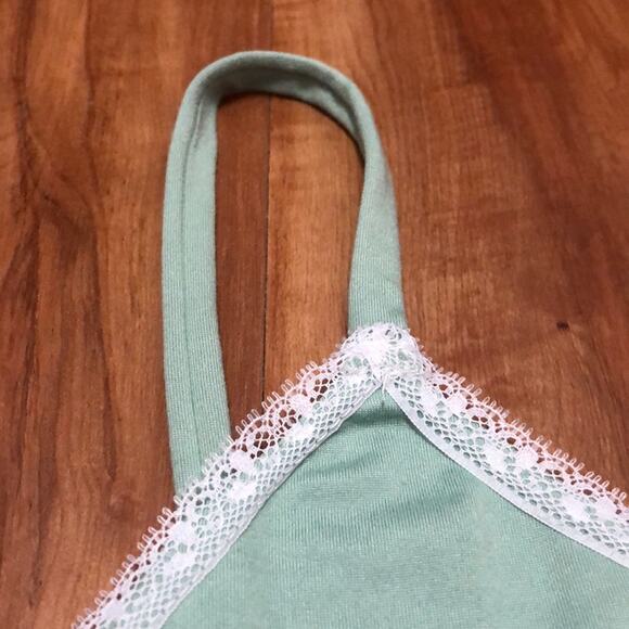 Cozy Rozy California Light Green Lace Spaghetti Strap Camisole Tank Size Large - Picture 4 of 6